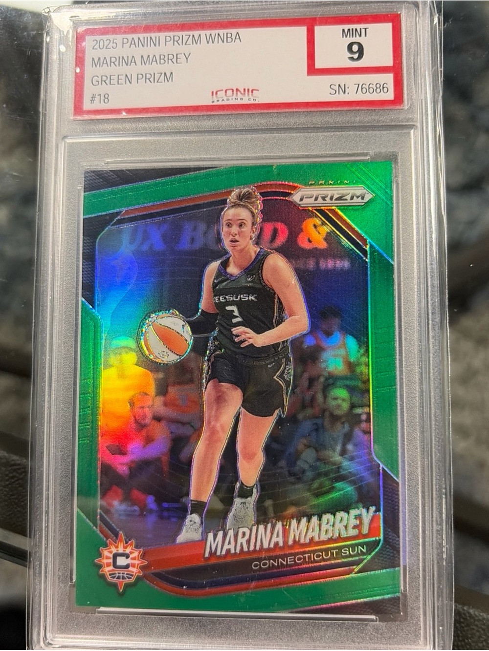 WNBA Marina Mabrey Green Prizm